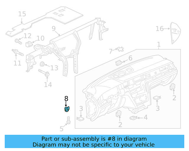 Instrument Panel Plug 1T0-857-489 - View 15