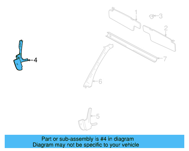 Cowl Trim 1H1-863-484-A-B41 - View 3