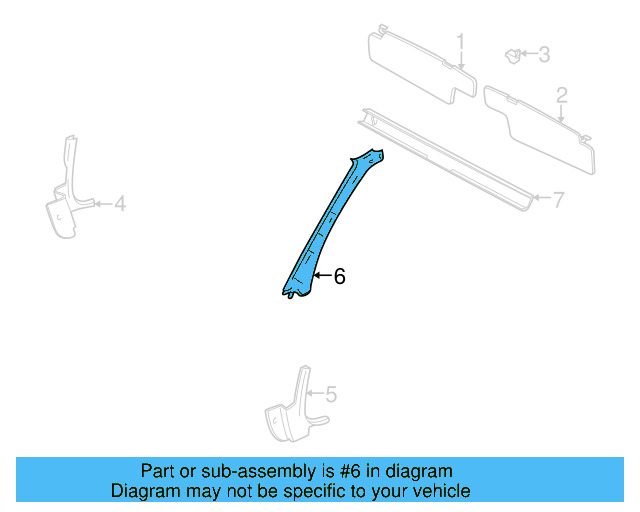 Windshield Pillar Trim 1E0-867-233-B41 - View 3