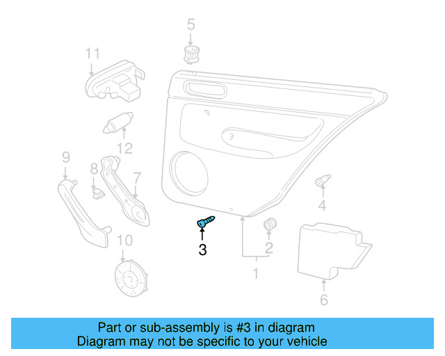 Door Trim Panel Screw N-908-298-03 - View 20