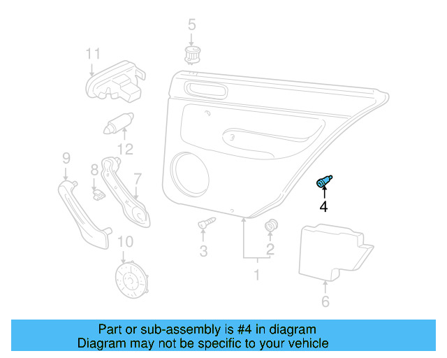 Door Trim Panel Screw N-908-298-03 - View 28