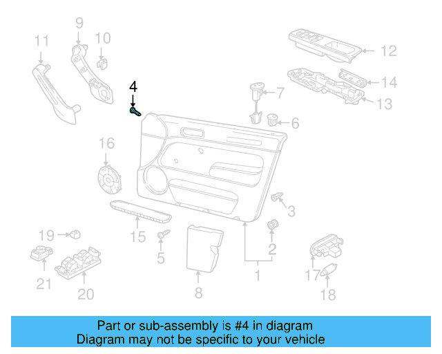 Door Trim Panel Screw N-901-575-02