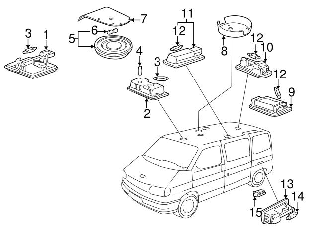 Compartment Lamp 443-947-105-C-4YX