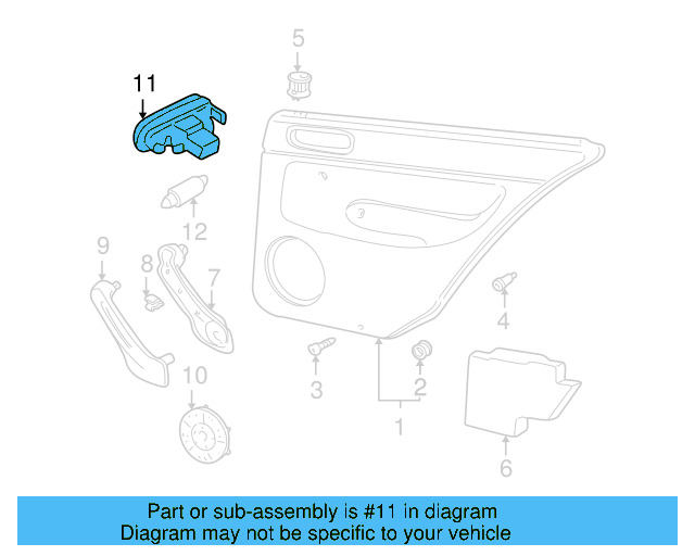 Interior Door Pull Handle 1J0-867-172-D-R48