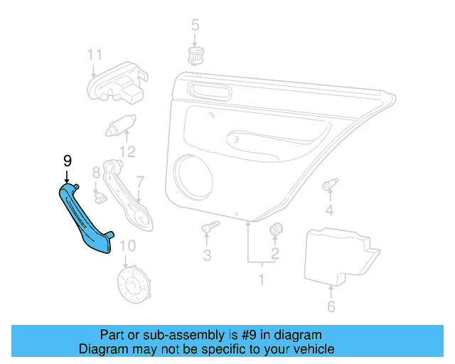 Interior Door Pull Handle 1J0-867-171-B-FEQ - View 4
