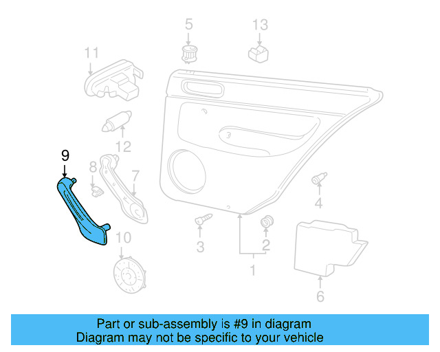 Interior Door Pull Handle 1J0-867-171-D-A94 - View 12