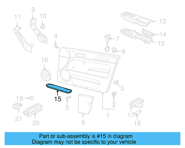 Door Panel Insert 1J0-868-134-B-B41 - View 12