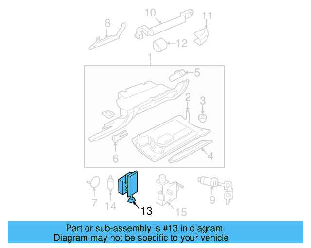 Glove Box Lamp 3B0-947-415-B - View 14