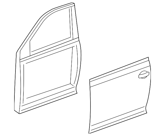 Door Shell 5C6831055J - View 3
