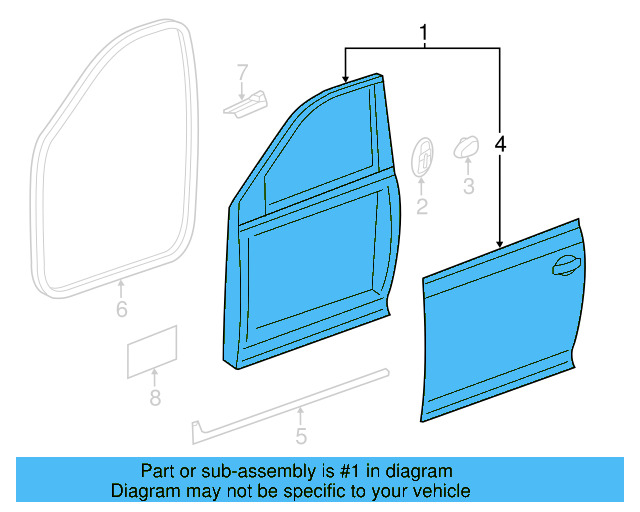 Door Shell 5C6-831-056-K