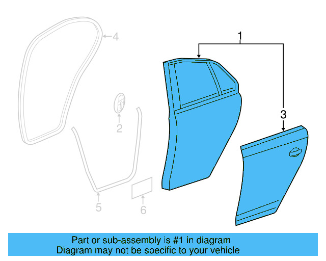 Door Shell 5C6-833-056-F - View 4