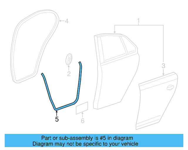Seal Strip 5C6-839-700-D - View 3