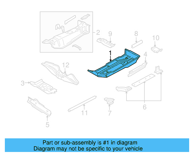 Floor Pan 1Y0-803-206 - View 3