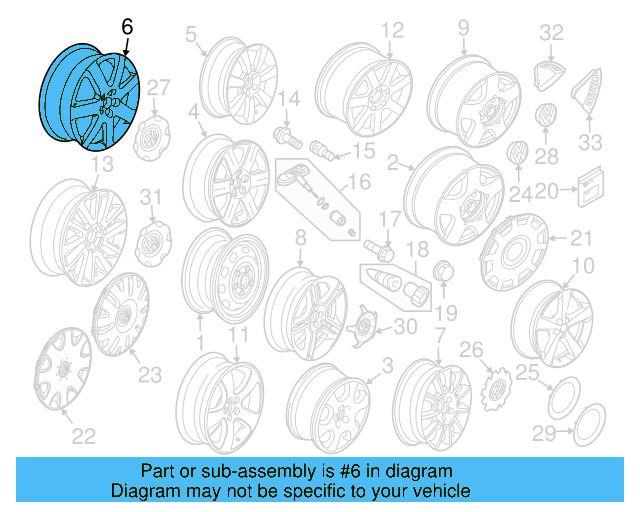 Wheel, Alloy 1C0-601-025-AJ-16Z - View 5
