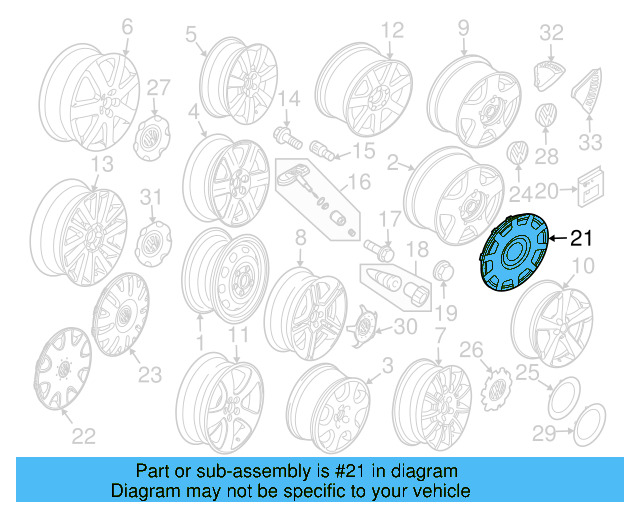 Wheel Cover 1C0-601-147-J-MFX - View 8