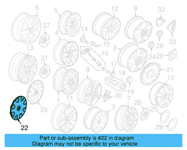 Hub Cap 1C0-601-149-B-GRB