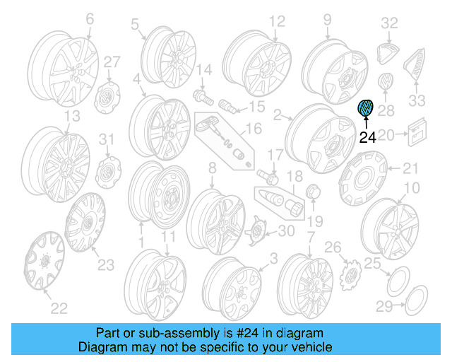 Hub Cap 1C0-601-149-A-GRB