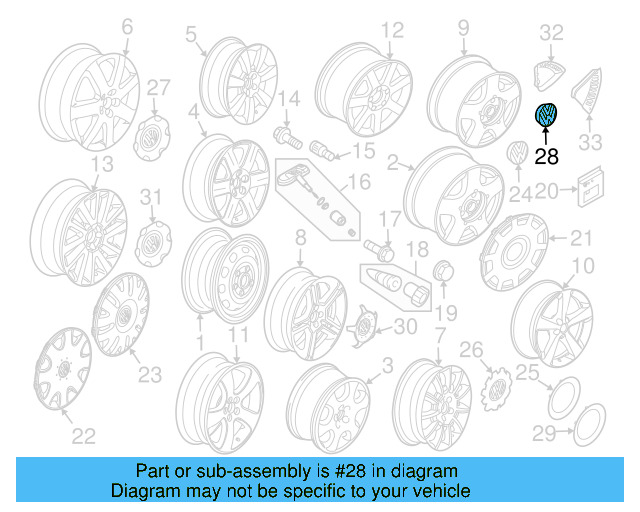 Hub Cap 1C0-601-149-A-GRB - View 7