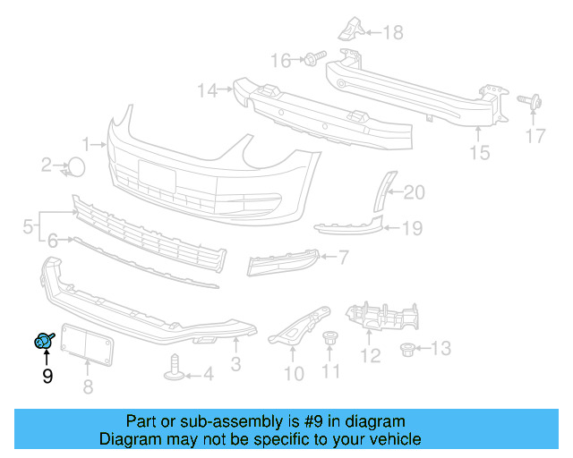 License Bracket Rivet N-038-549-4 - View 12