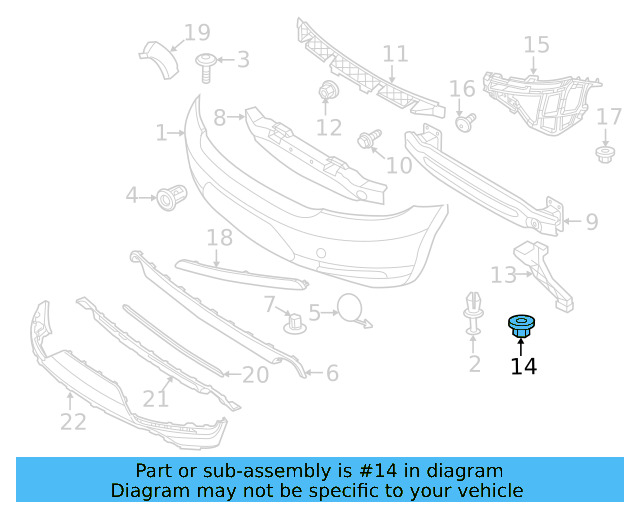 Bumper Cover Support Rail Nut N-910-189-01 - View 32