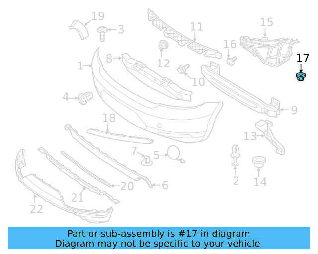 Bumper Cover Support Rail Nut N-910-189-01 - View 31