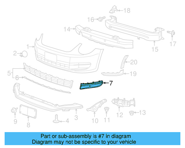 Outer Grille 5C5854661LZLL - View 3