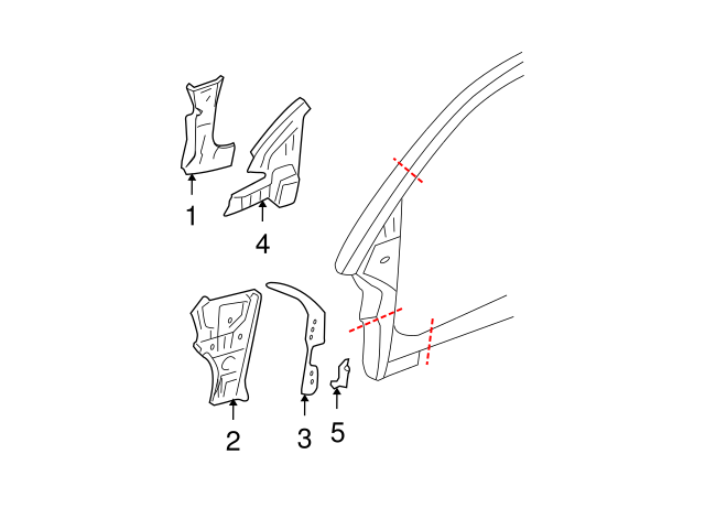 Hinge Reinforced 1C0-809-621-A - View 6