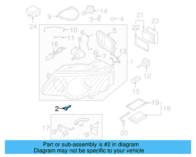 Headlamp Assembly Screw N-910-427-01 - View 3