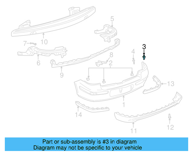 Bumper Cover Clip N-038-549-1 - View 16