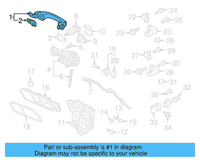 Handle, Outside 5NN-837-205-C-GRU