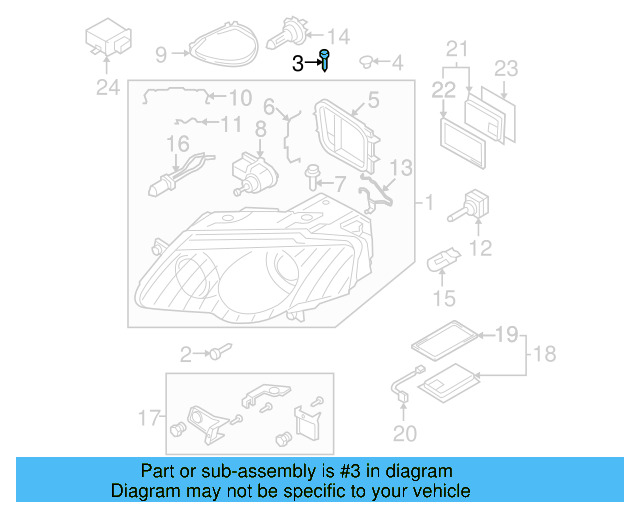 Headlamp Assembly Screw N-911-080-01 - View 17
