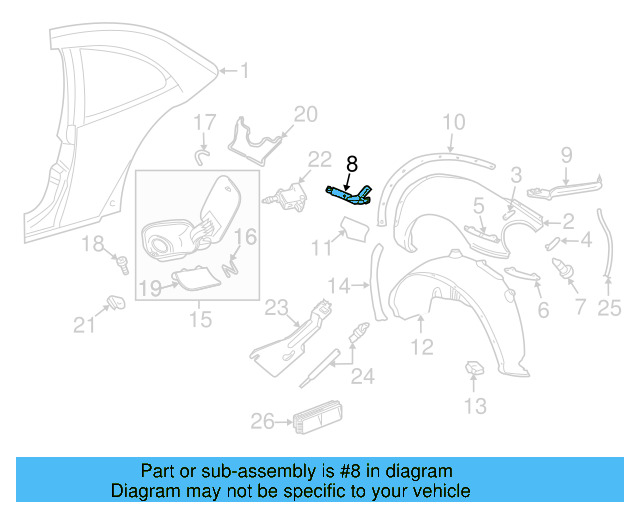 Fender Lower Bracket 1C0-810-685-F - View 10
