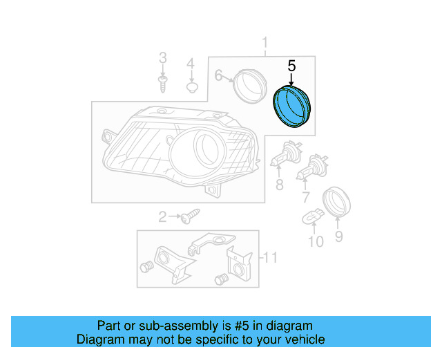 Rear Cap 3C0-941-607-D - View 6