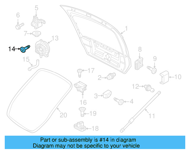 Mount Bracket Rear Bolt N-105-695-01 - View 9