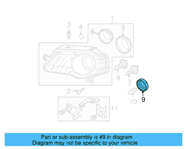 Rear Cap 3C0-941-607-C - View 4