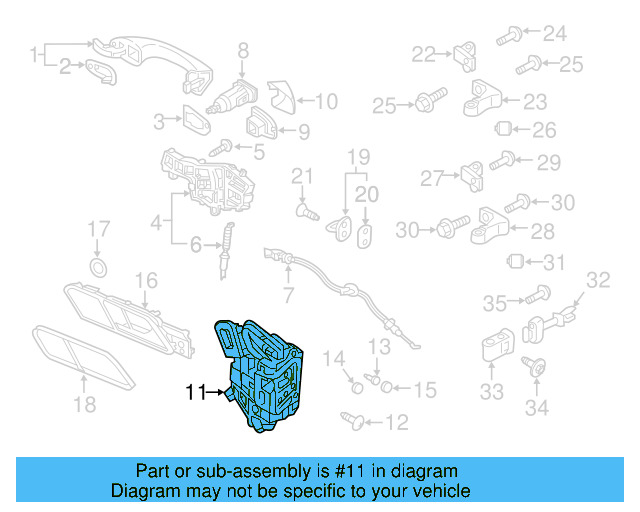 Door Lock Actuator Motor 5K1-837-015-J