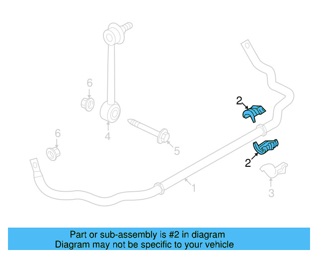 Stabilizer Bar Bushing 7L0-411-313-G - View 5