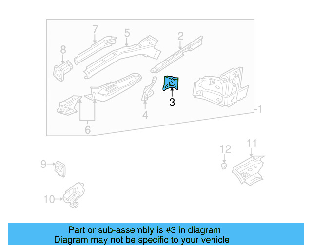 Apron Assembly Mount Panel 8D0-809-120 - View 3