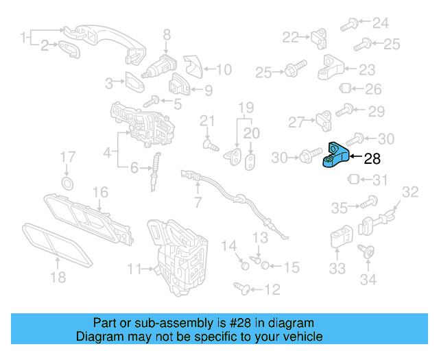 Lower Hinge 8X0-831-404-B - View 2