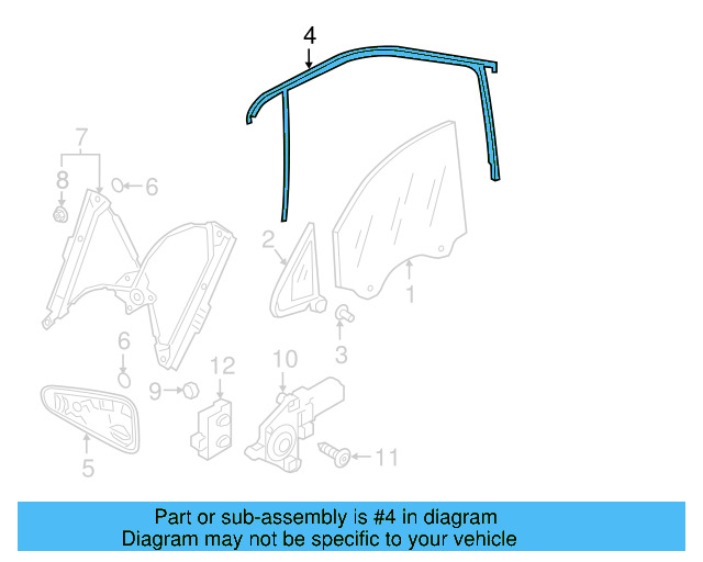 Window Guide 5NN-837-432-B-5AP