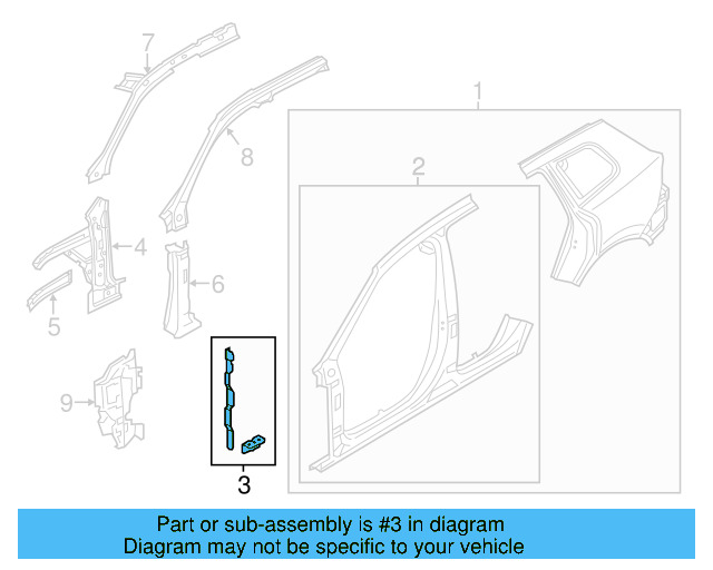Aperture Panel Strip 7P6-809-573 - View 4