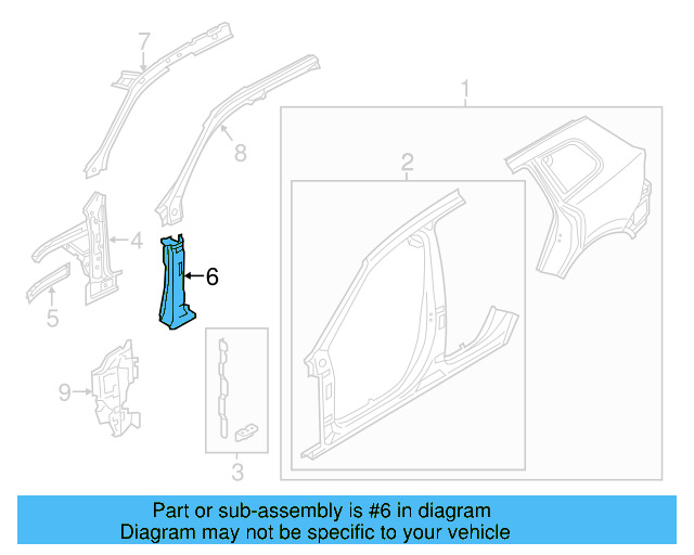 Hinge Pillar Reinforced 7P0-809-204