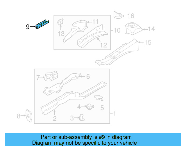 Rail Reinforced 5C0-803-871 - View 9