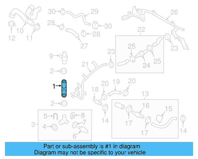 Lower Hose 3C0-121-051-Q - View 8