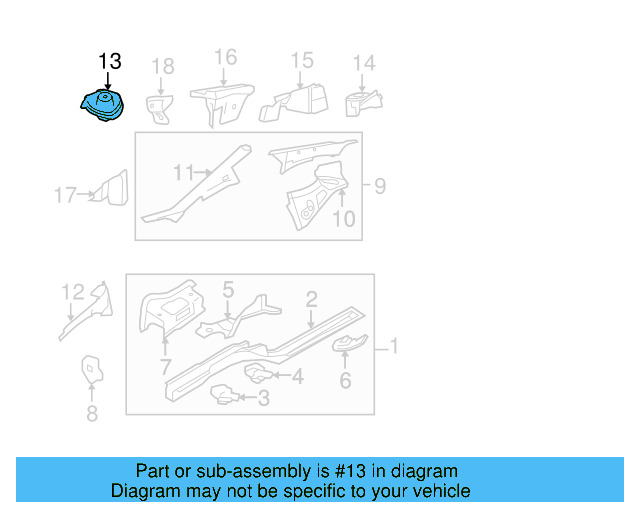 Strut Support 1K0-809-072 - View 14