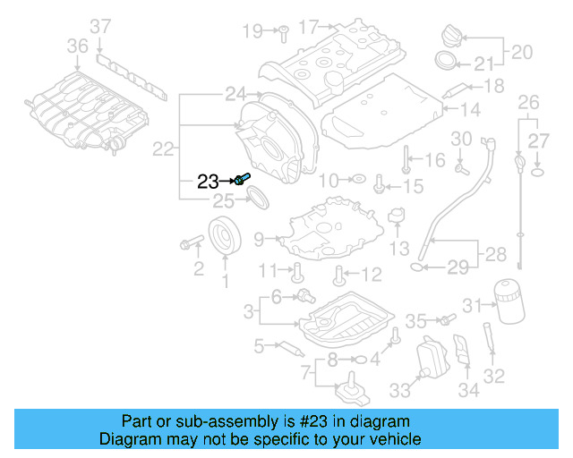 Timing Cover Bolt 06J-103-831 - View 7