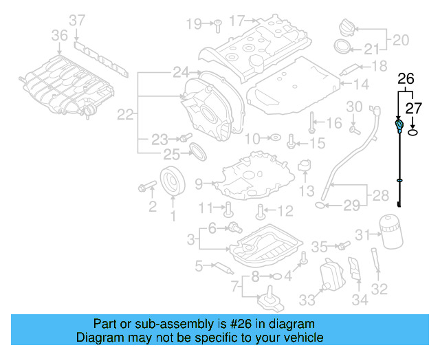 Engine Oil Dipstick 06J-115-611-L - View 14