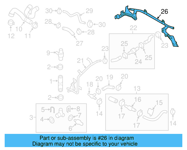 Water Pipe 3C0-121-070-AC - View 18
