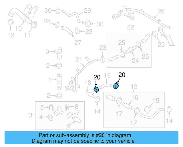 Reservoir Hose Clamp N-906-869-02 - View 340