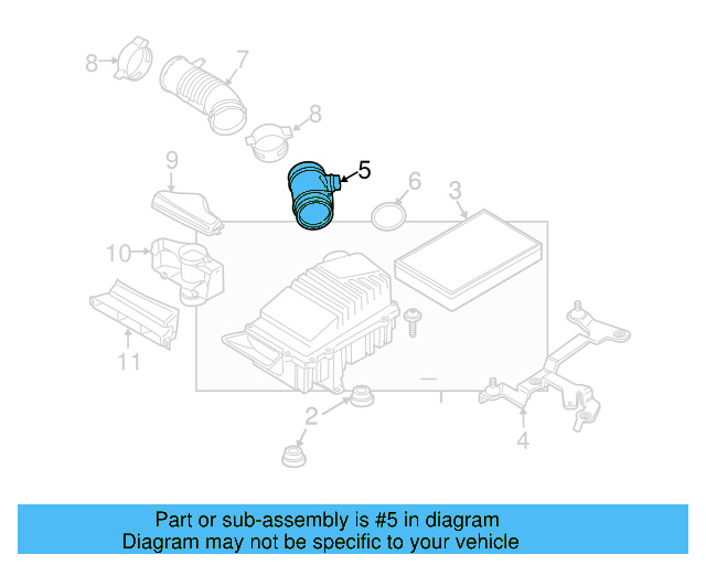 Mass Air Flow Sensor 03H-906-461-A - View 11